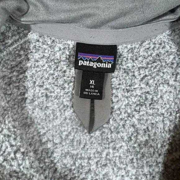Patagonia Better Sweater Heather Grey 1/4 Zip Pullover Fleece Youth XL 14 - Picture 9 of 13